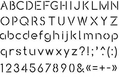 Alphabet, Schablone - Artemio